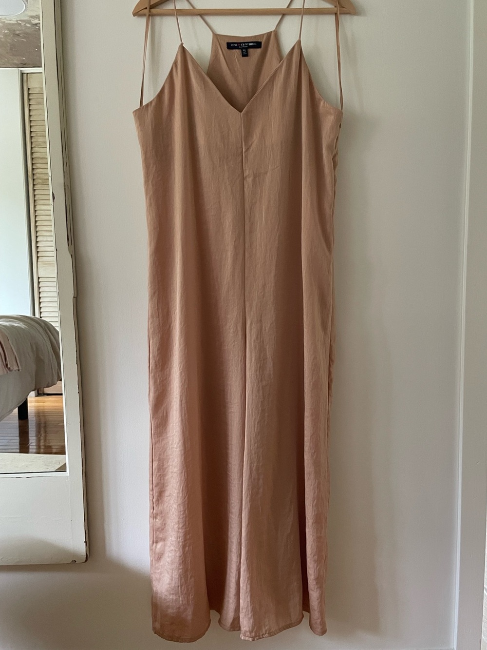 Wide leg jumper in Nude Blush